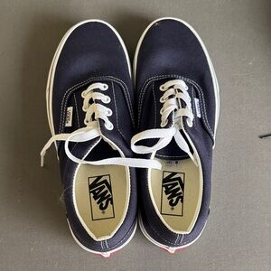 Unisex Vans Navy and White Canvas Sneakers